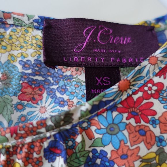 J.Crew Cotton popover top in Liberty Margaret Annie floral print XS 0 2 - Picture 8 of 16